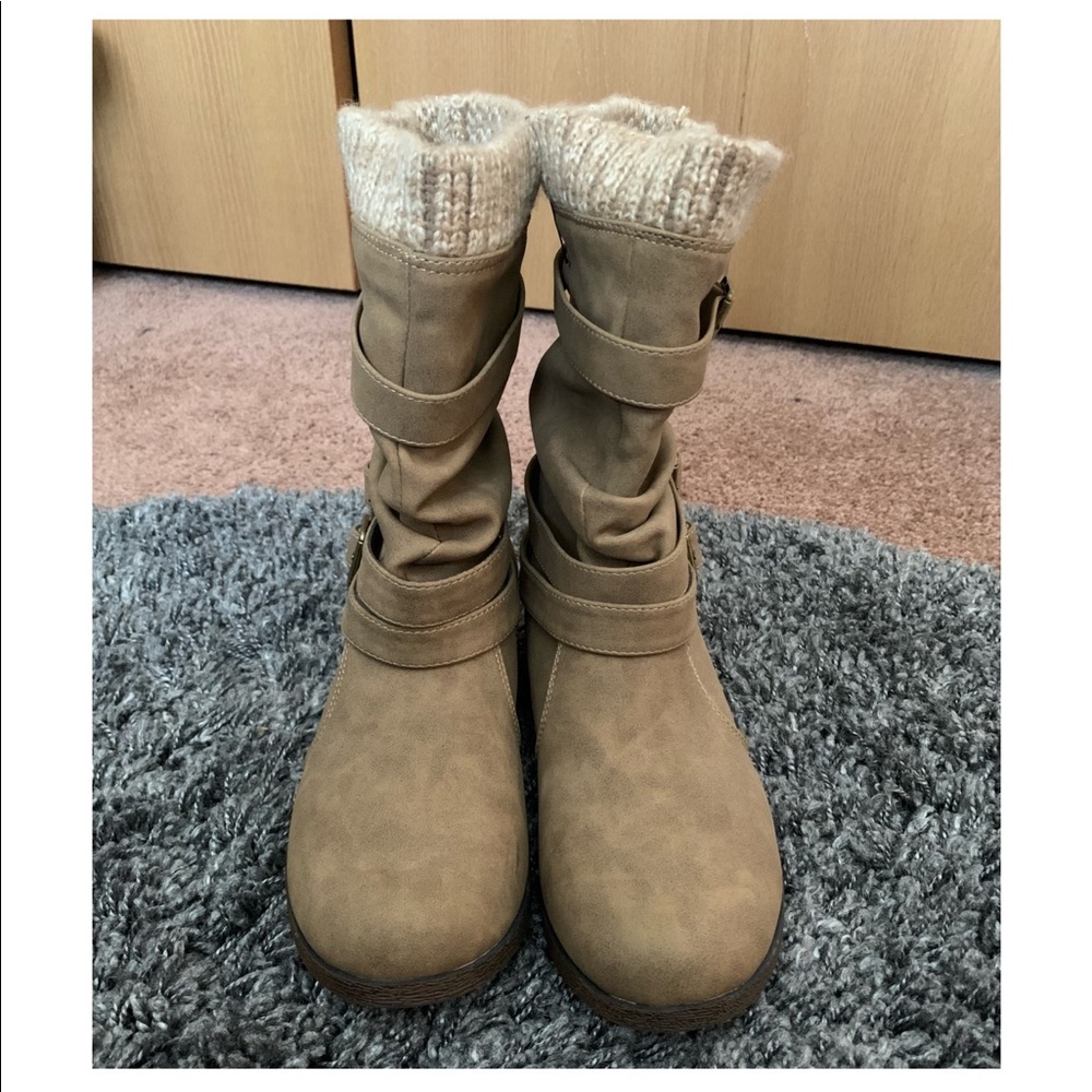 JustFab Tan Boots